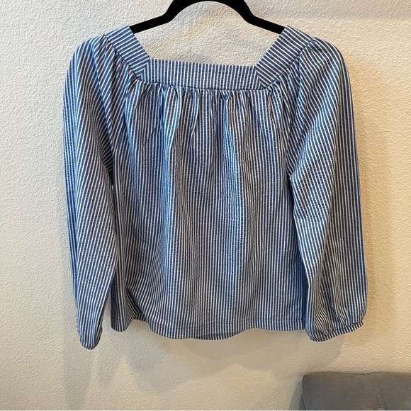 J. CREW Blue Striped Square Neck Top Size XS - Picture 7 of 7